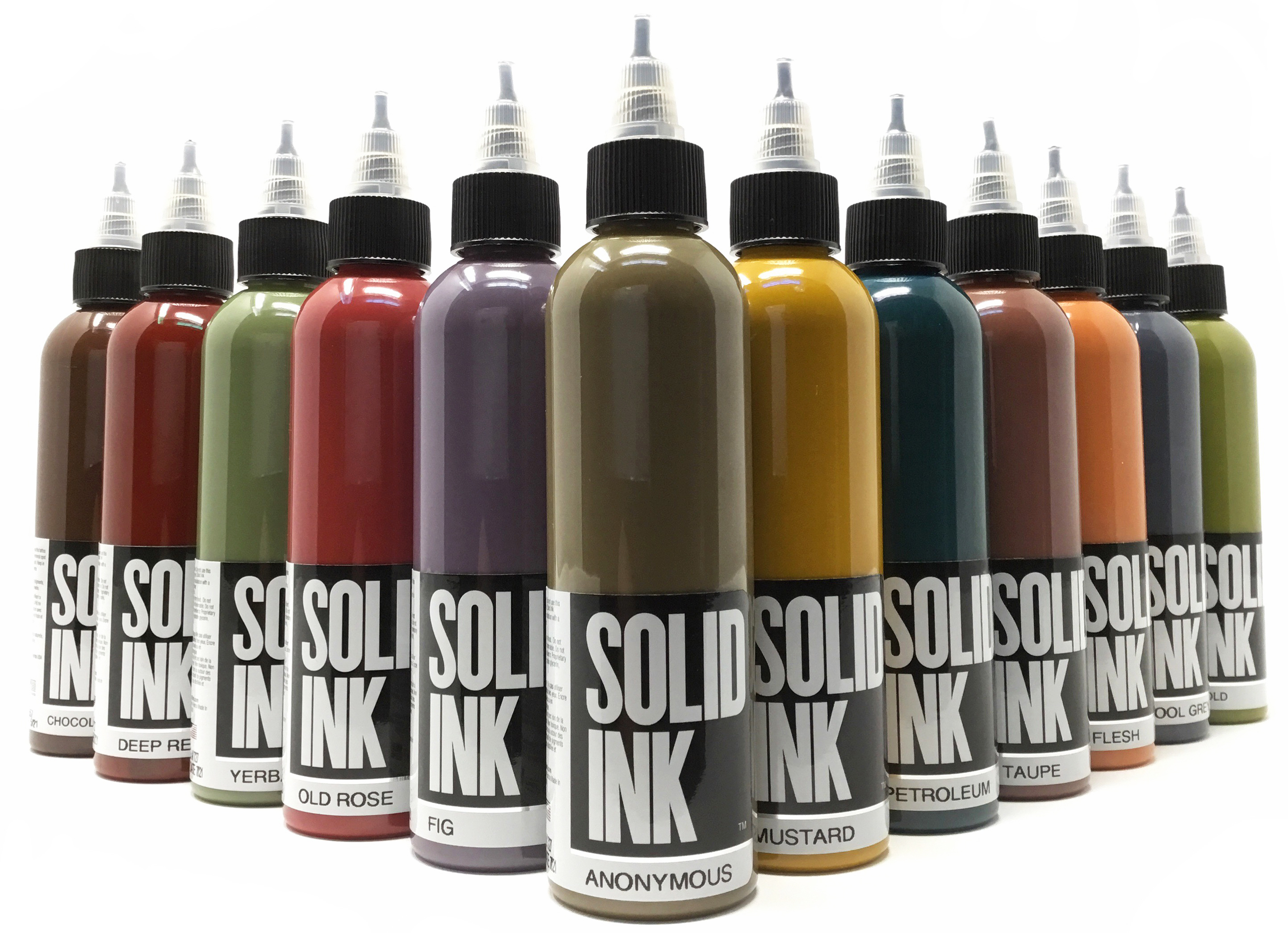 Solid Tattoo Ink 12 Color Opaque Set